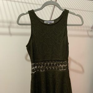 Olive Green Cut Out Dress